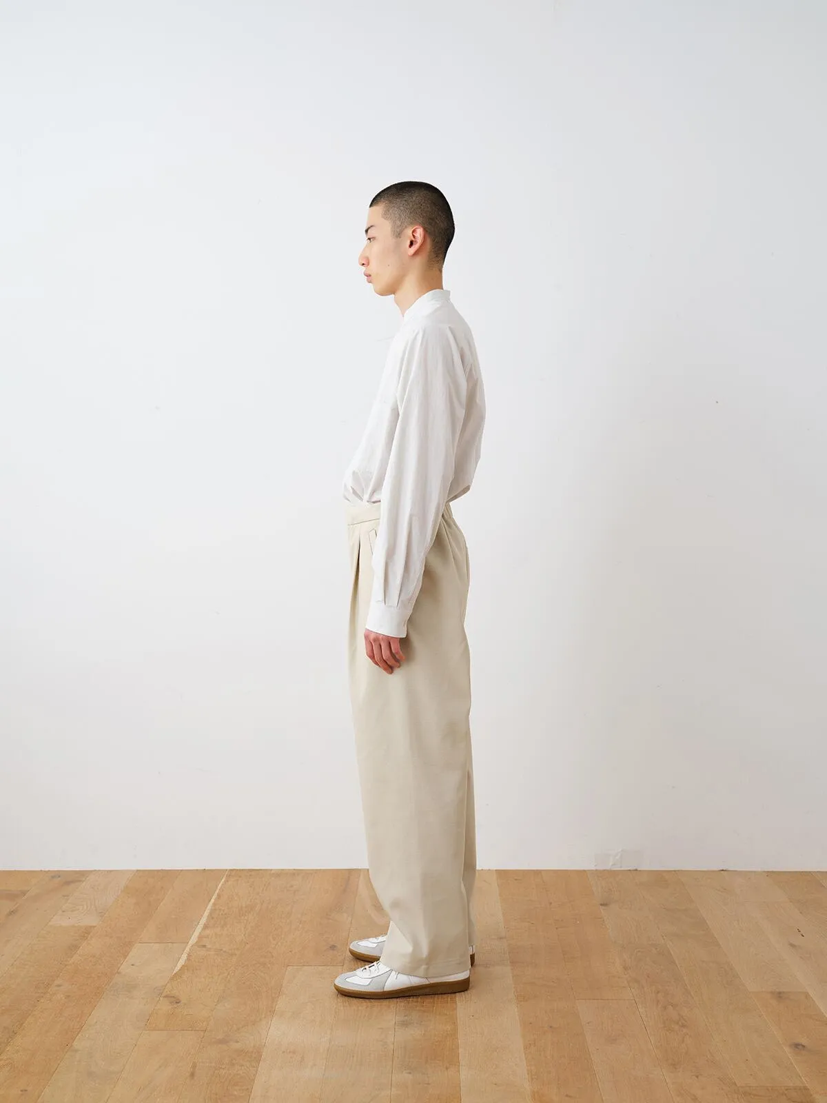 23103A HARD-TWISTED TWILL WIDE PANTS