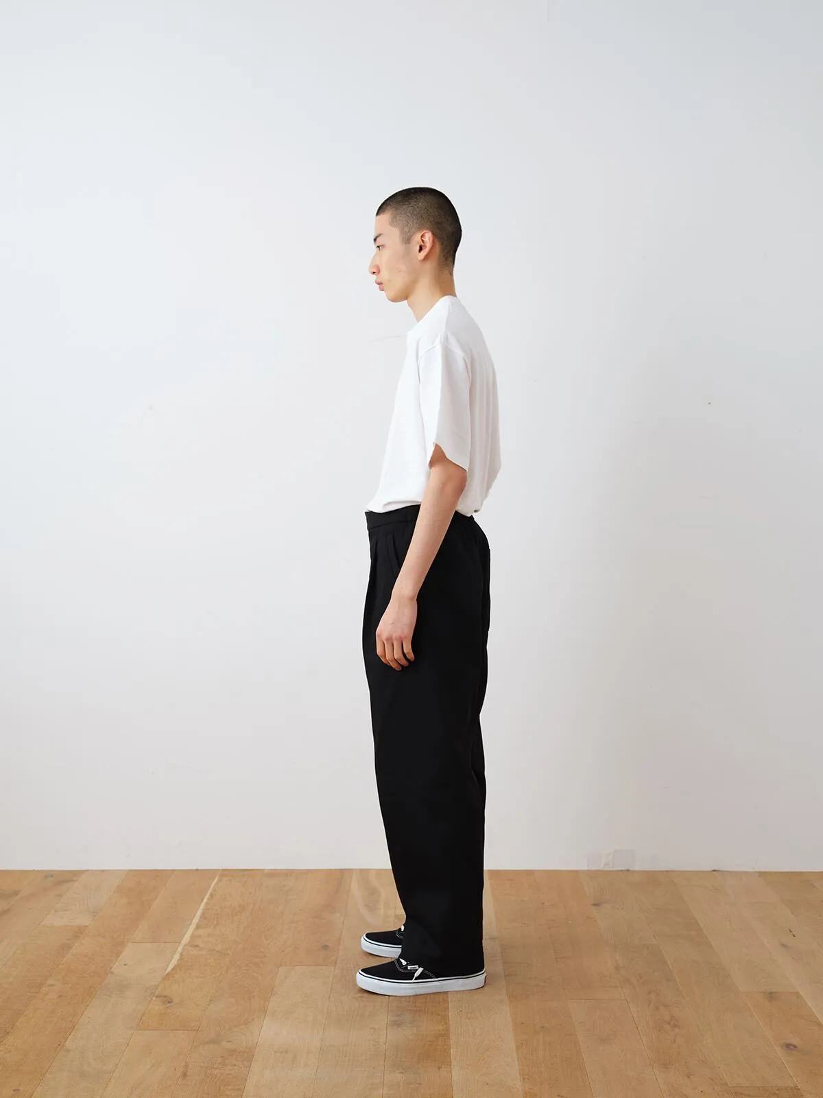 23103A HARD-TWISTED TWILL WIDE PANTS