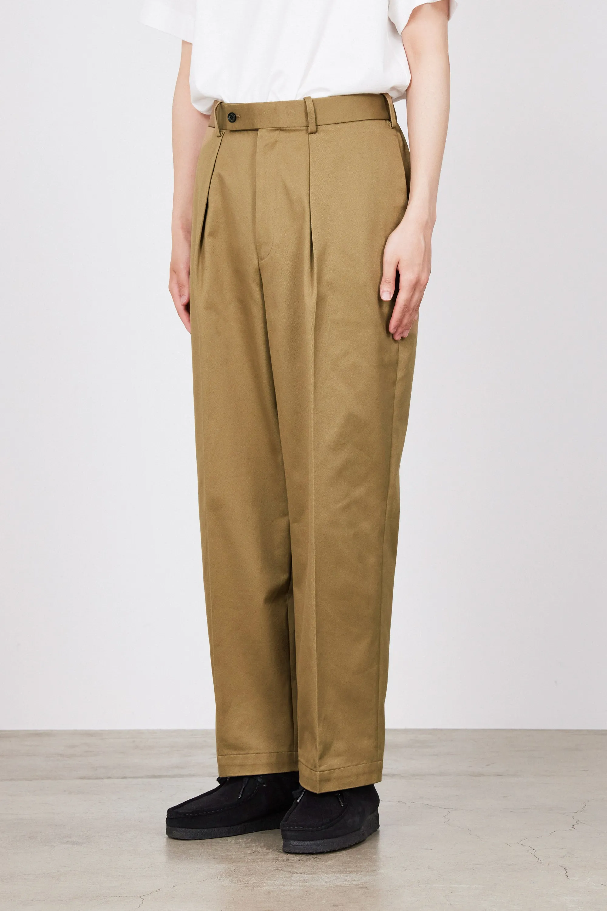 A23D-03PT02C ORGANIC COTTON 30/2 TWILL CLASSIC FIT TROUSERS