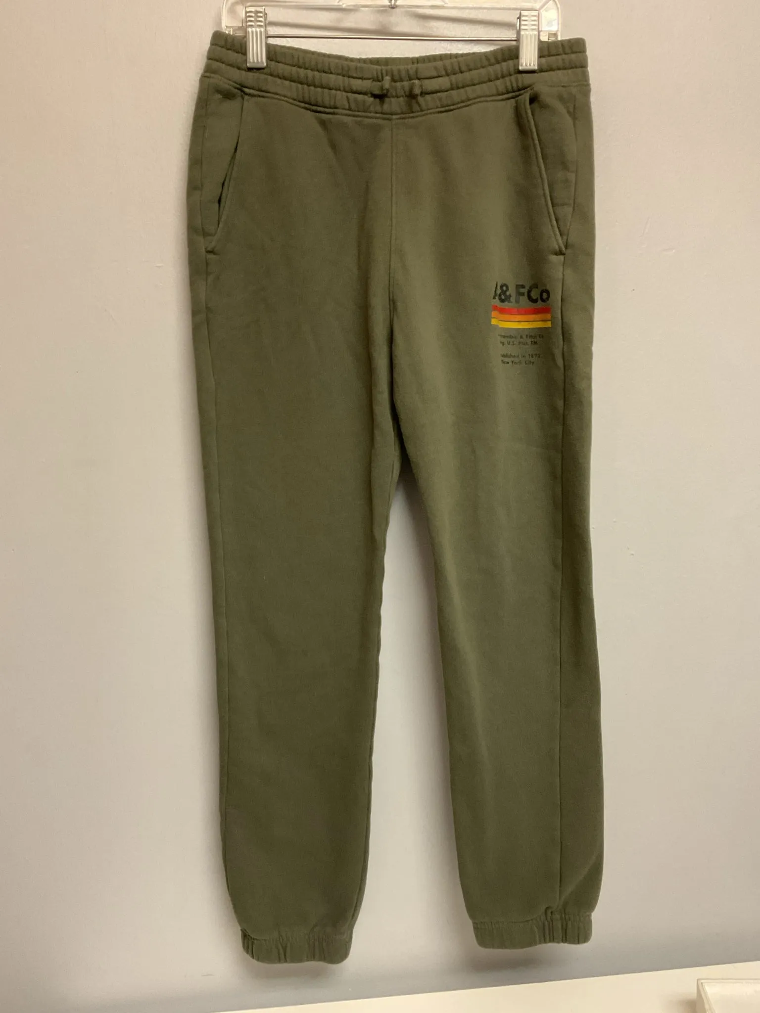 Abercrombie Size 12 Green Cotton Big Boys Sweat Pants