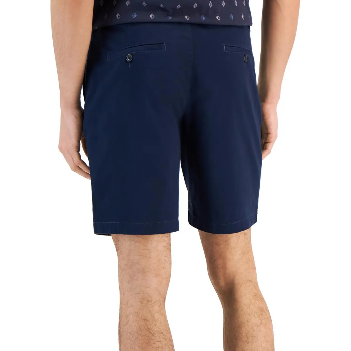 Alfani Mens Flat Front Solid Casual Shorts