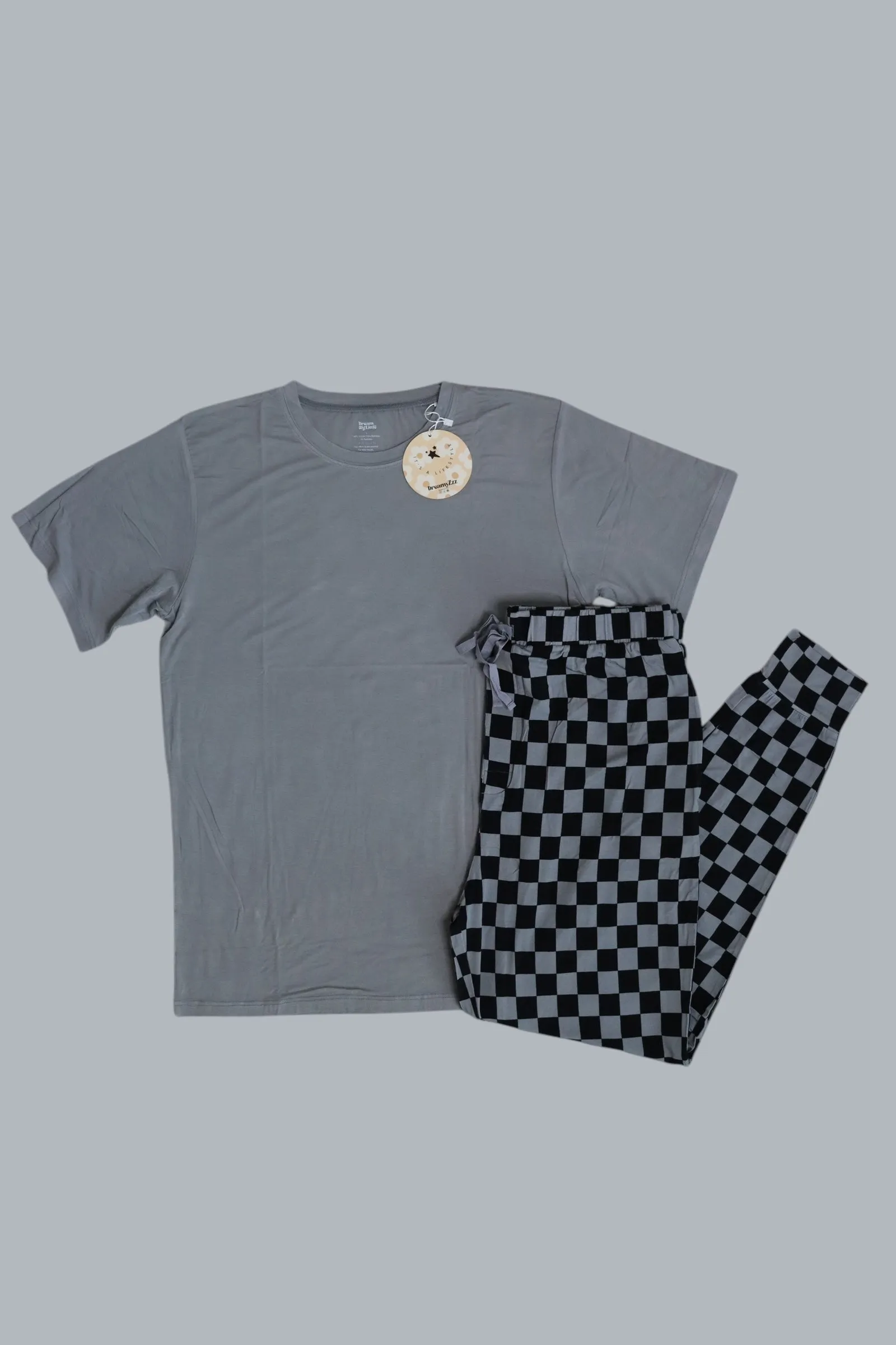 CHARCOAL CHECKERS MEN'S DREAM JOGGER SET