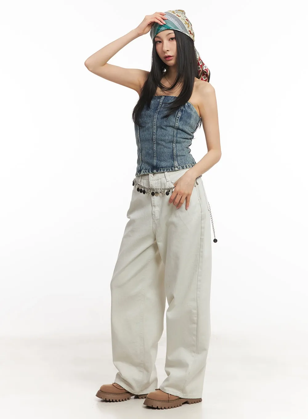 Classic Cotton Wide-Leg Pants CA503
