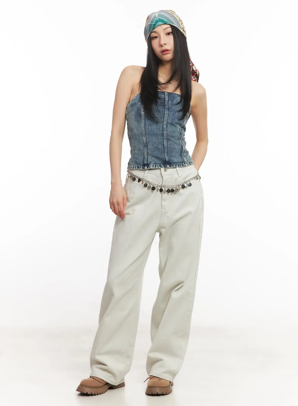 Classic Cotton Wide-Leg Pants CA503