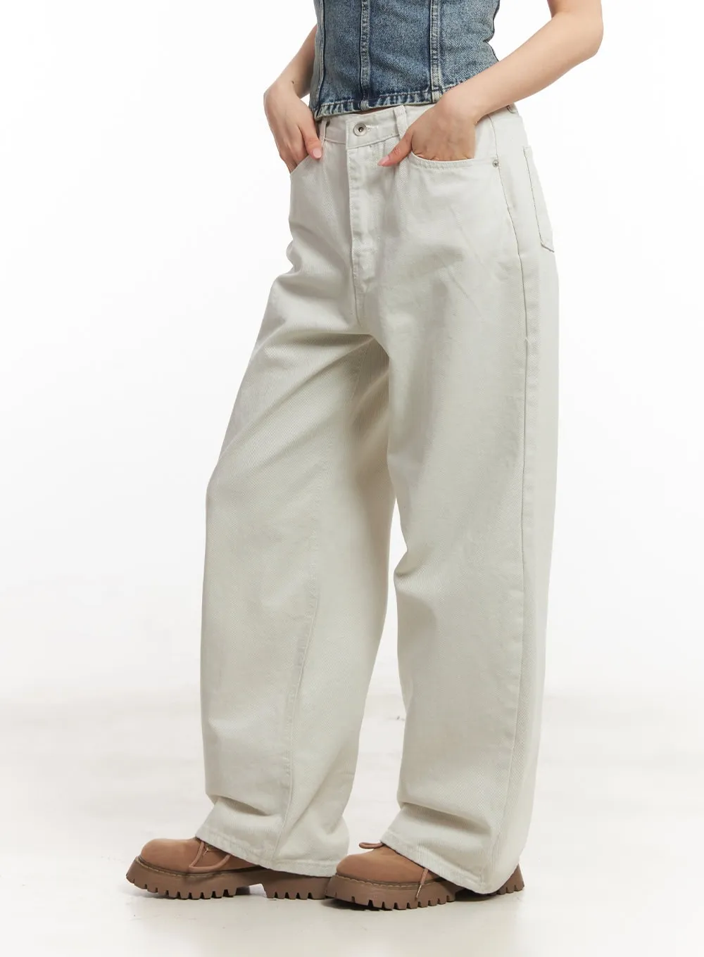 Classic Cotton Wide-Leg Pants CA503
