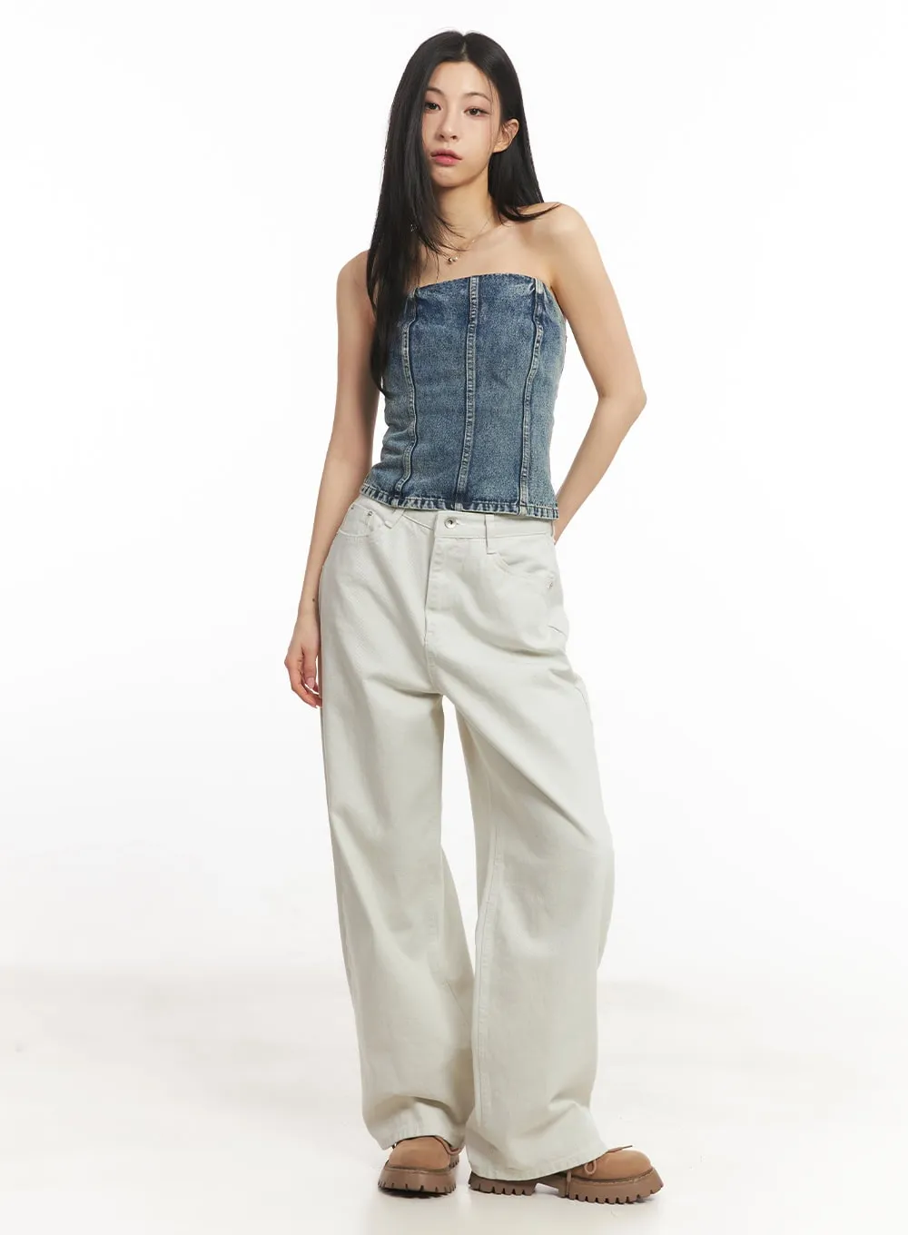 Classic Cotton Wide-Leg Pants CA503