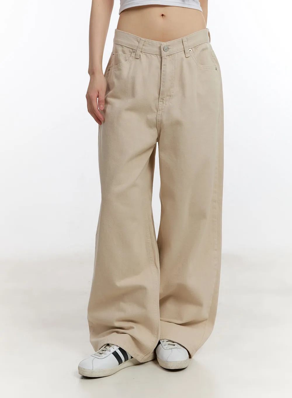 Classic Cotton Wide-Leg Pants CA509
