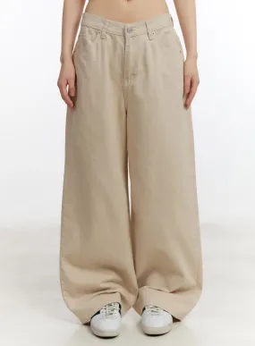 Classic Cotton Wide-Leg Pants CA509