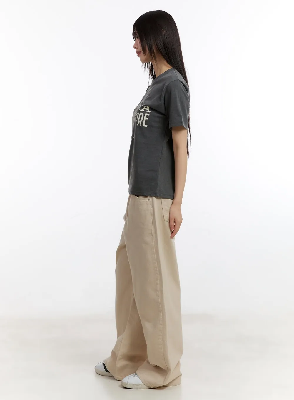 Classic Cotton Wide-Leg Pants CA509