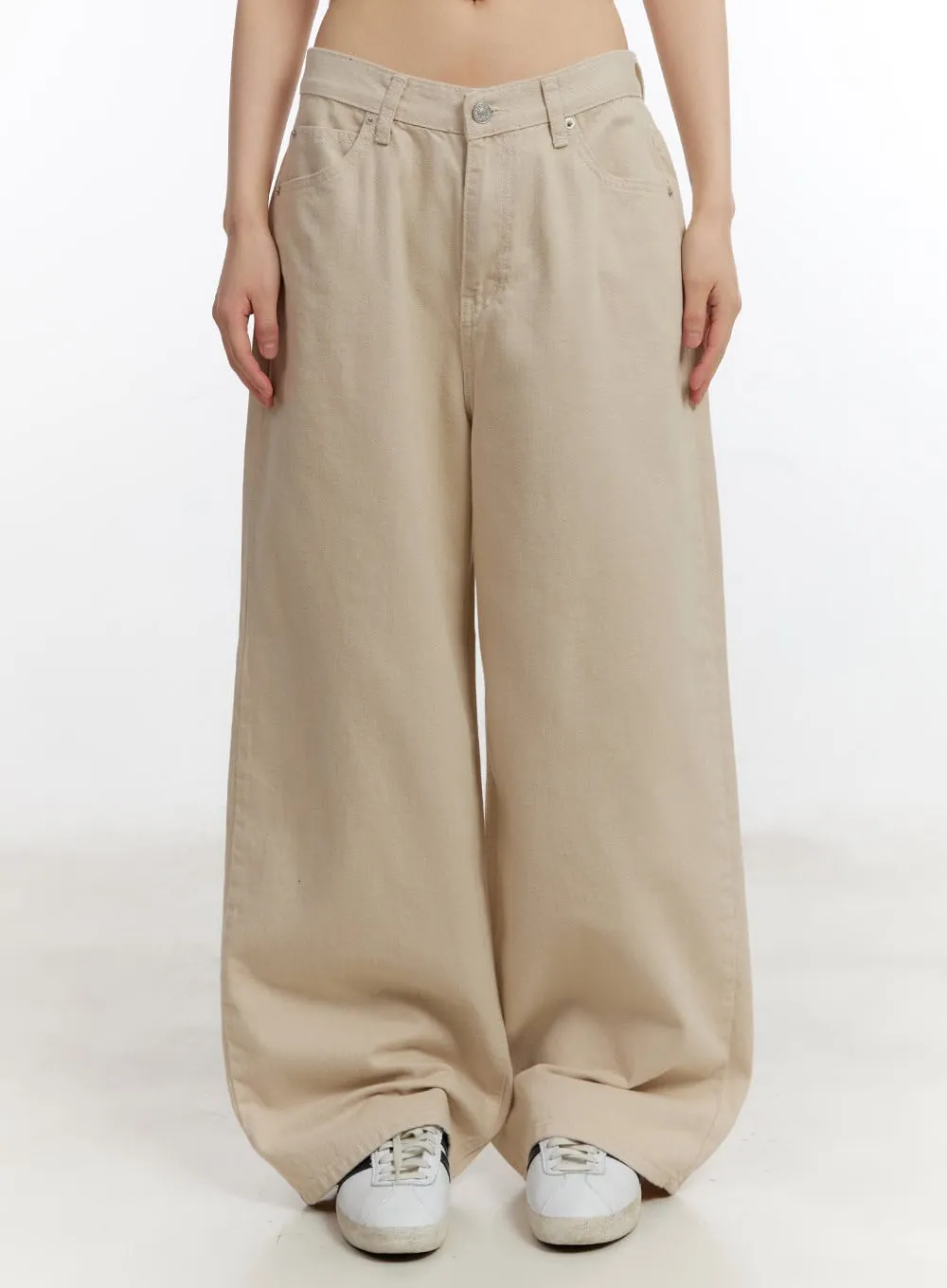 Classic Cotton Wide-Leg Pants CA509
