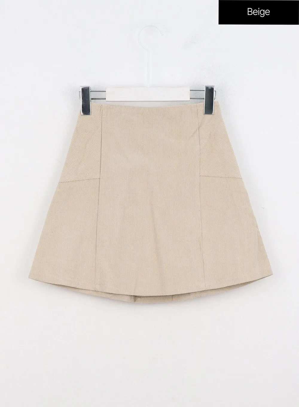 Corduroy Banded Mini Skirt OO331