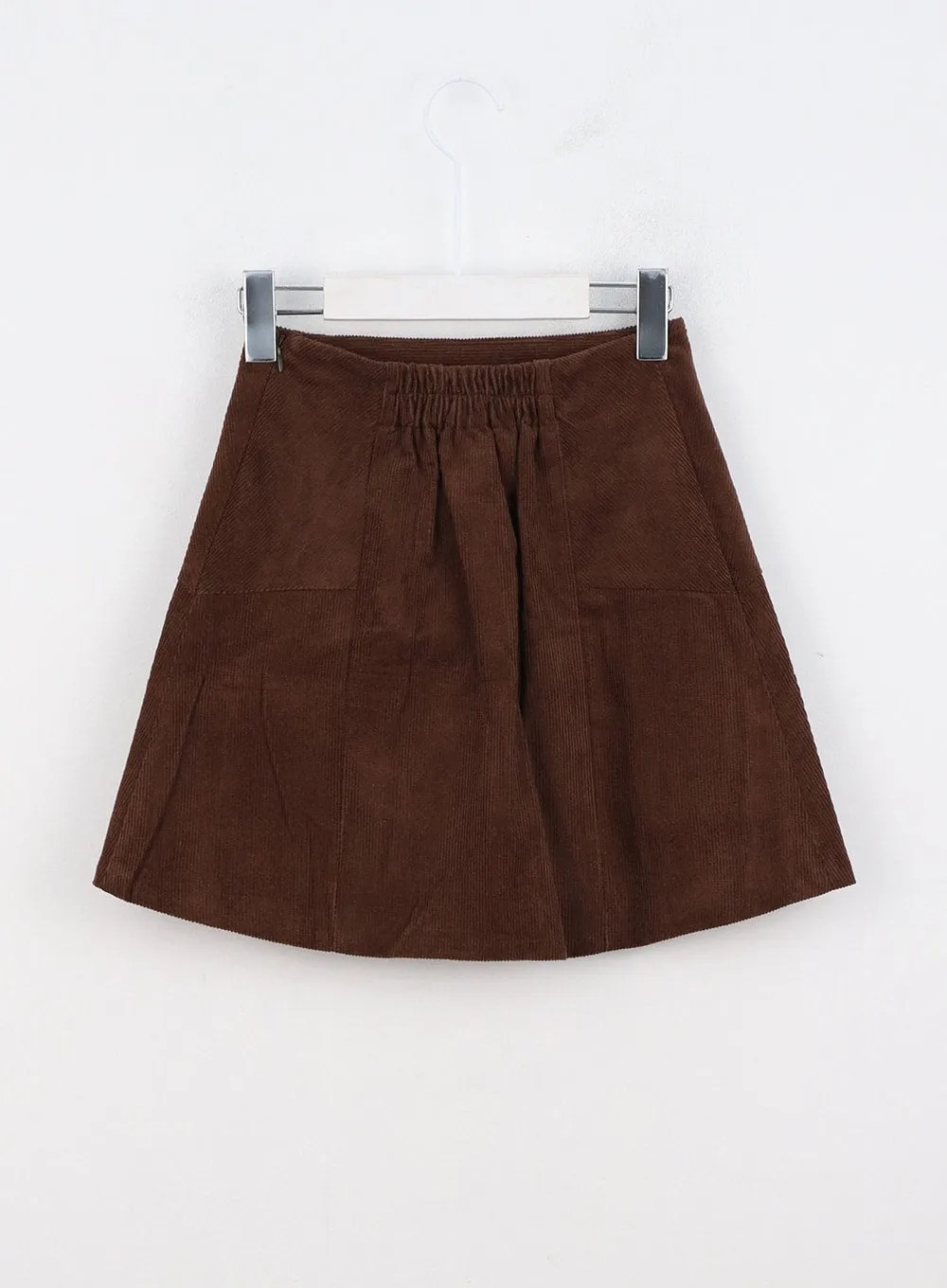 Corduroy Banded Mini Skirt OO331