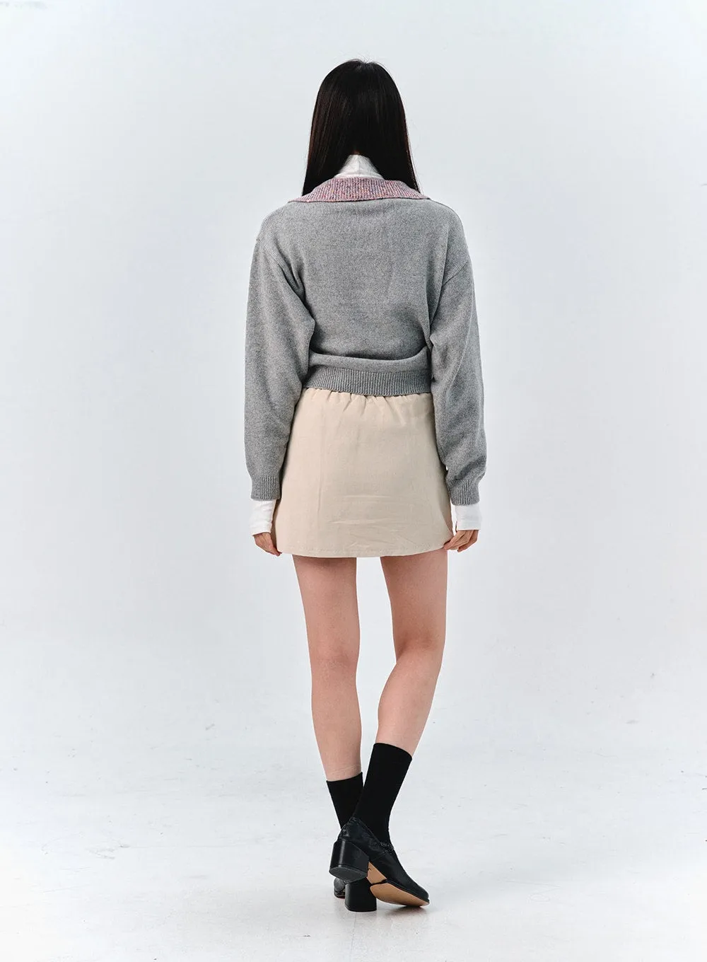 Corduroy Mini Skirt OO312