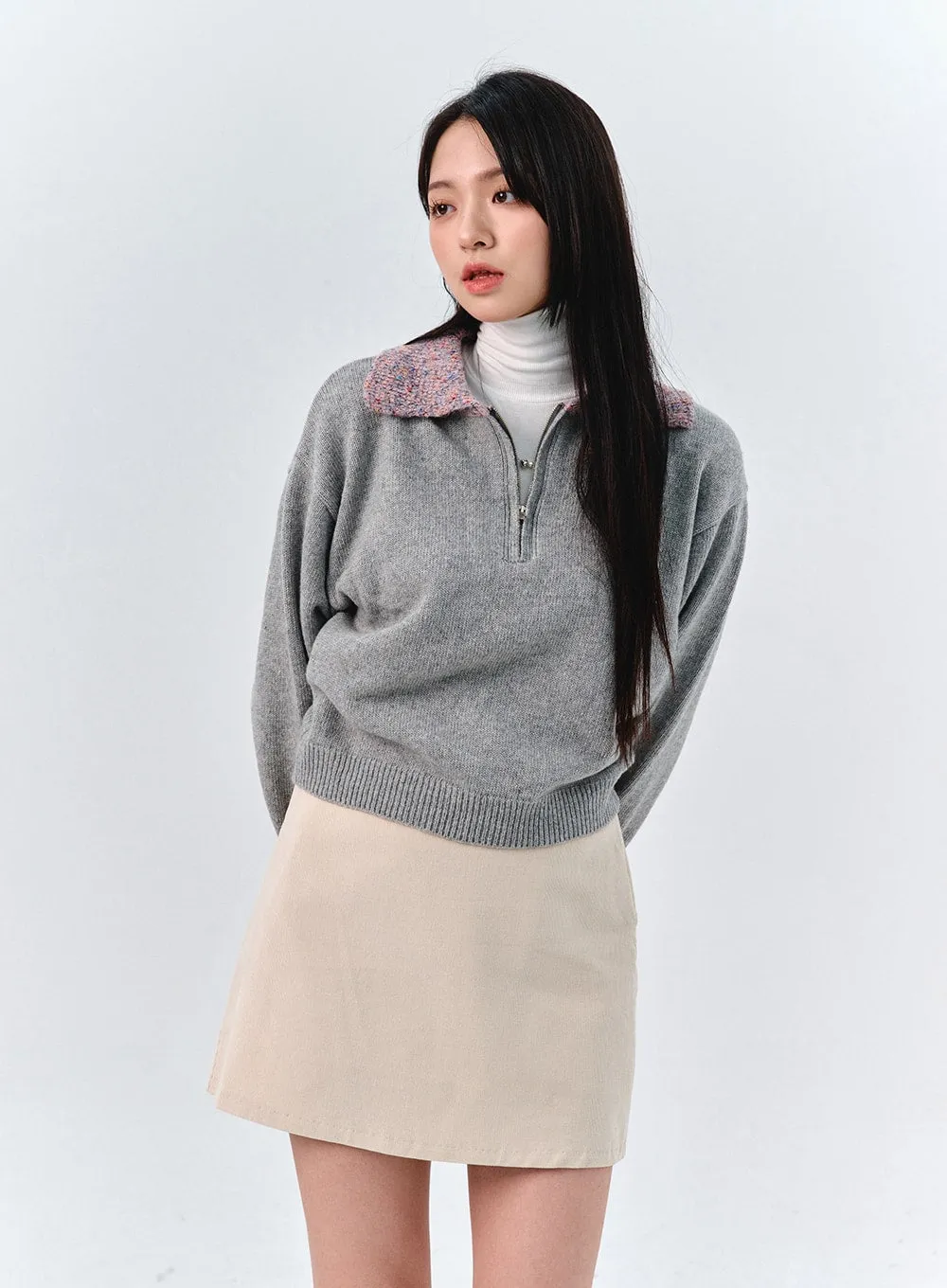 Corduroy Mini Skirt OO312