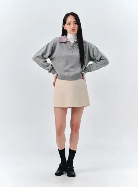 Corduroy Mini Skirt OO312