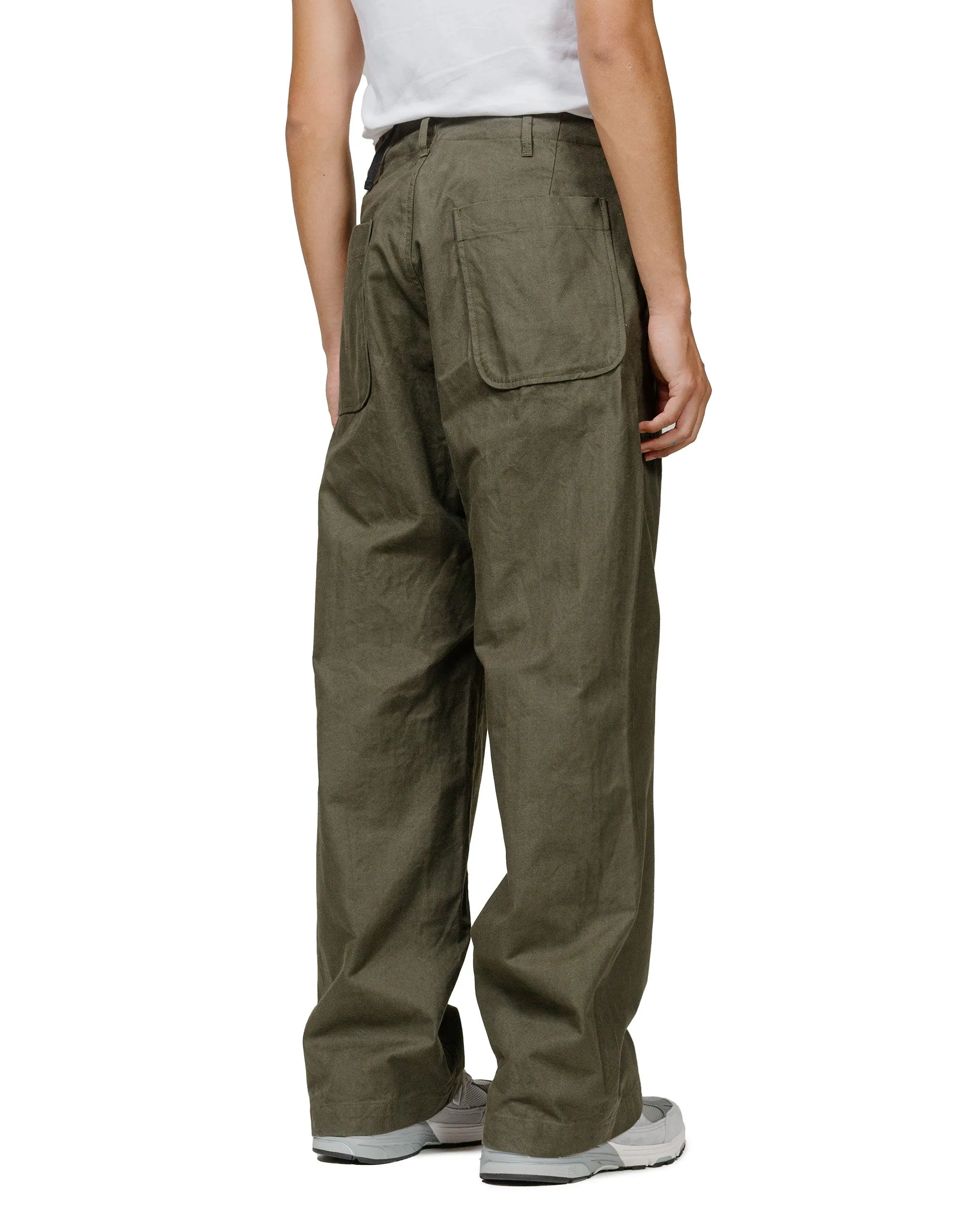 Engineered Garments Sailor Pant Olive Cotton Brushed Herringbone
