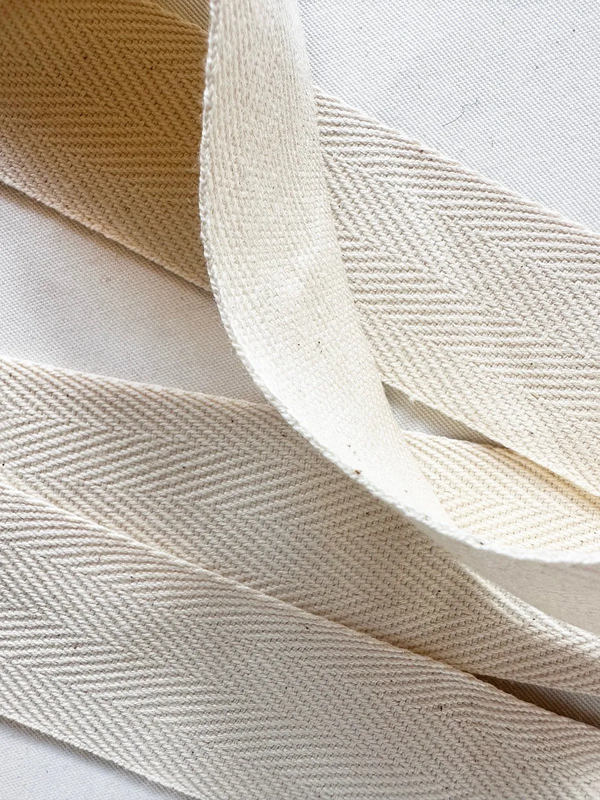 Heavy Soft Unbleached Cotton Twill Tape 38mm