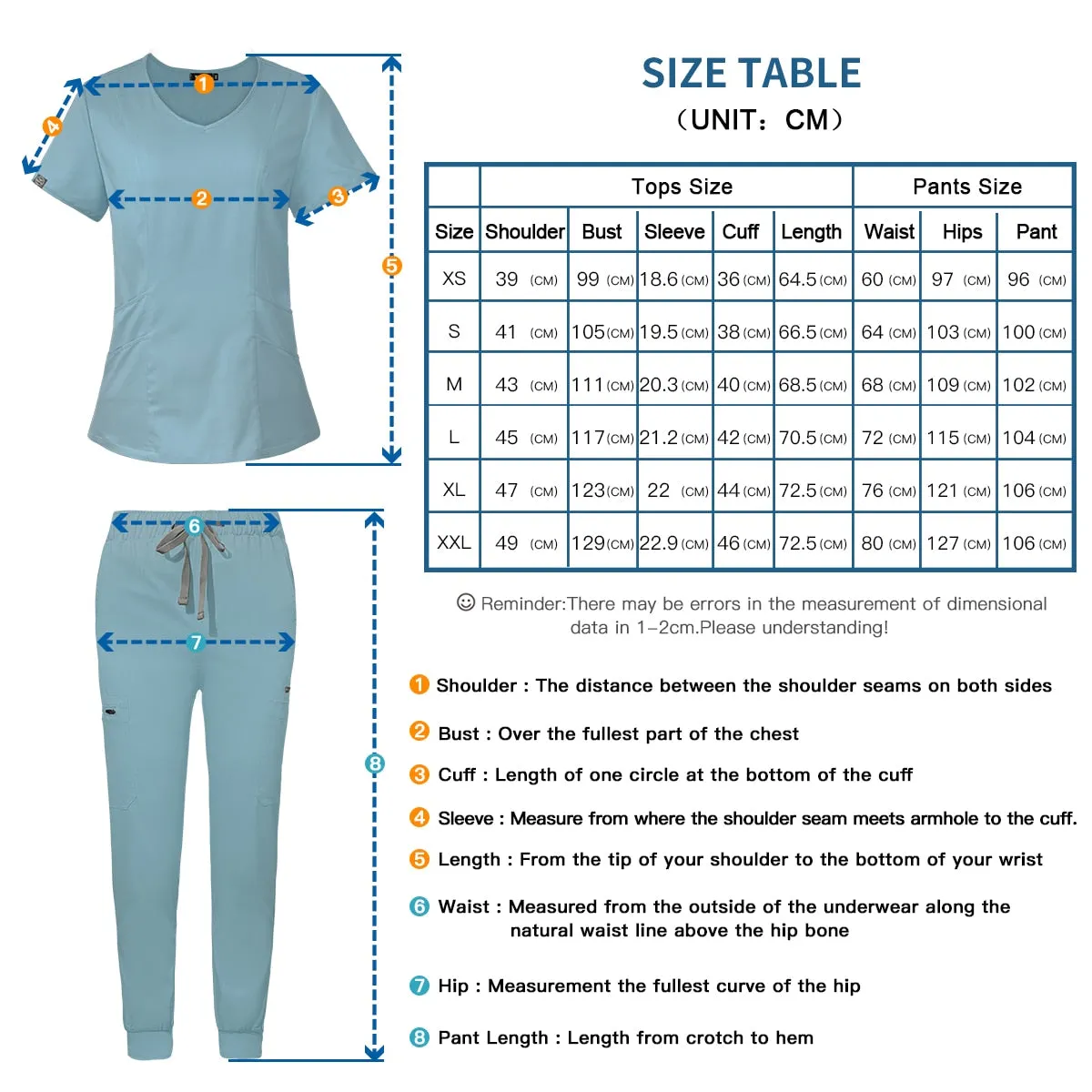 Hospital Doctor Nursing Uniform Women Wholesale Casual Short Sleeved V-neck Jogger Suits Nurse Pharmacy Working Medical Uniforms