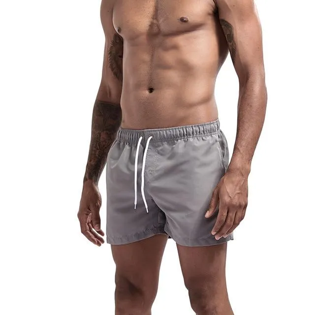 Men's Beach Short Pants Board GYM Running Fashion Man Surfing Beach Pants Shorts with Pocket Quick Dry Swimming