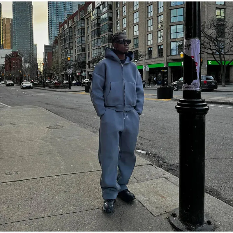 Oversized Minimalist Blue Jogger