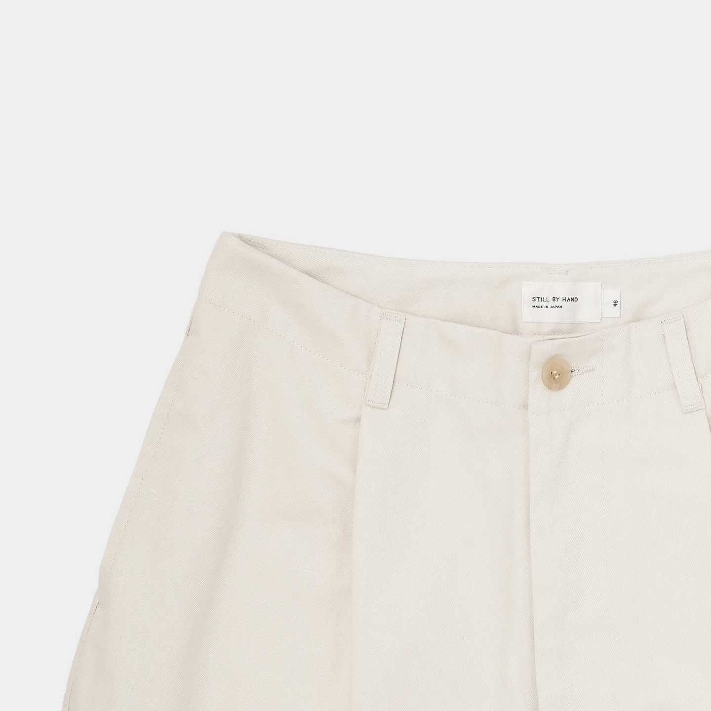 PT04224 1TUCK COTTON TWILL WIDE PANTS