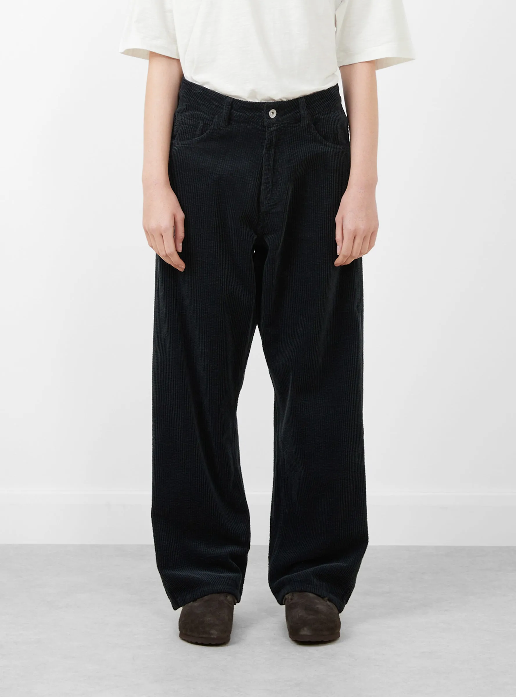 Silver Jean Black Corduroy