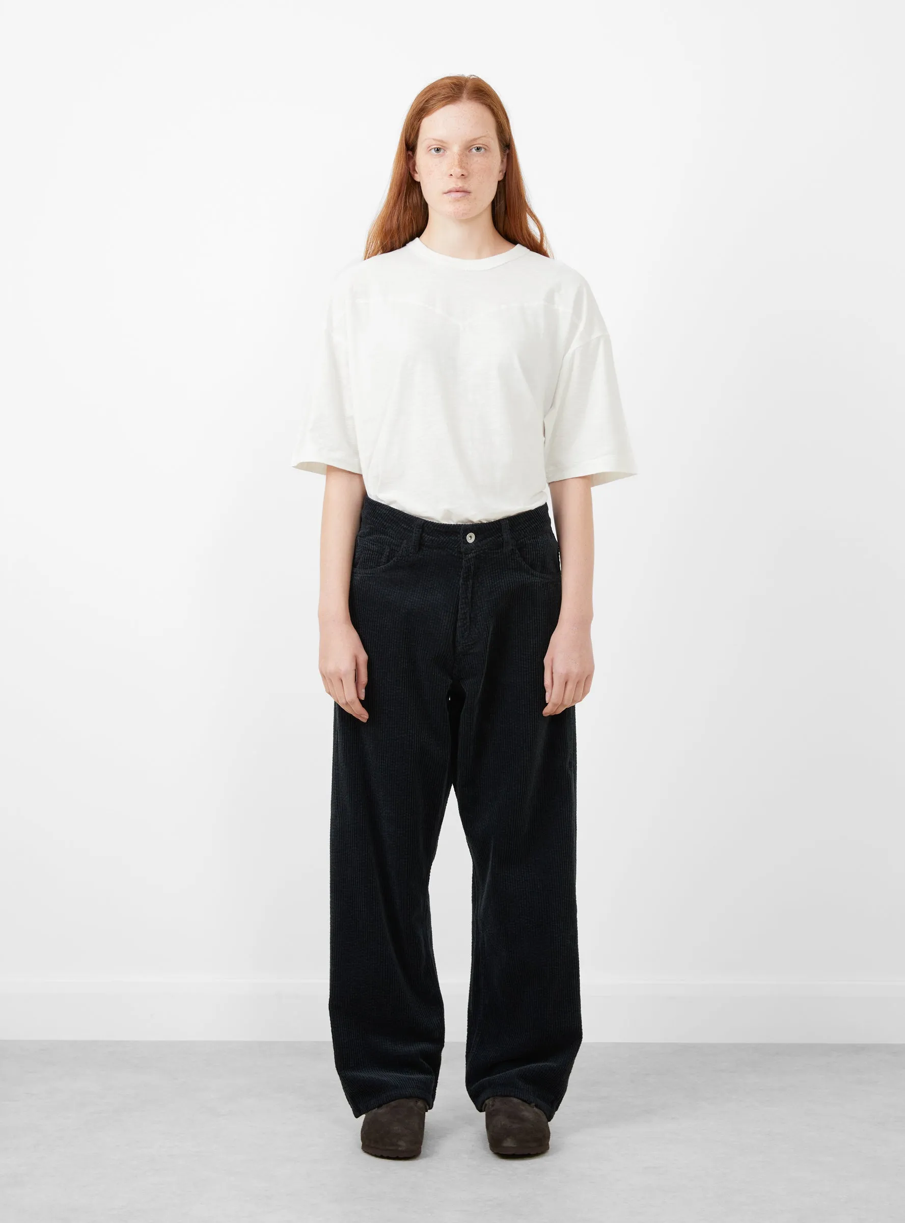 Silver Jean Black Corduroy