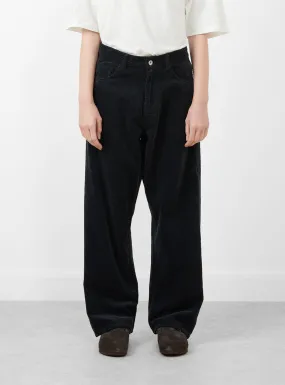 Silver Jean Black Corduroy