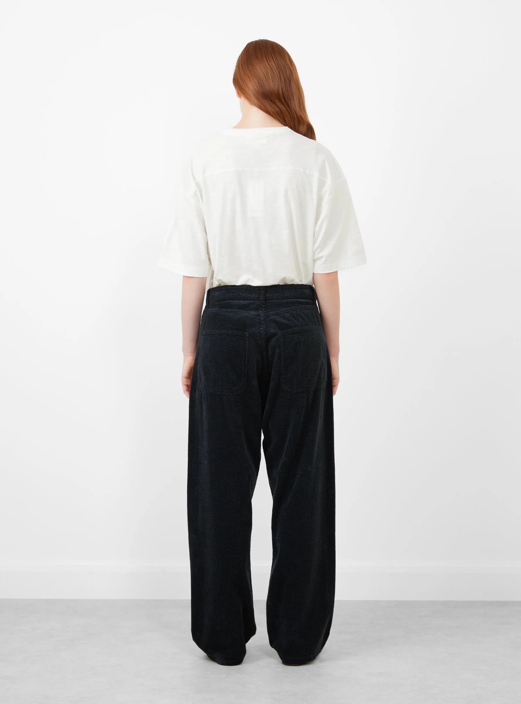 Silver Jean Black Corduroy