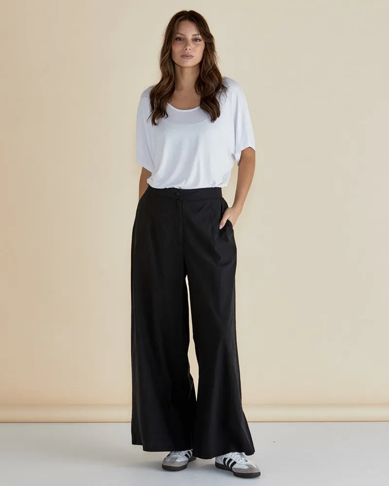 Wendy Wide Leg Pant - Black