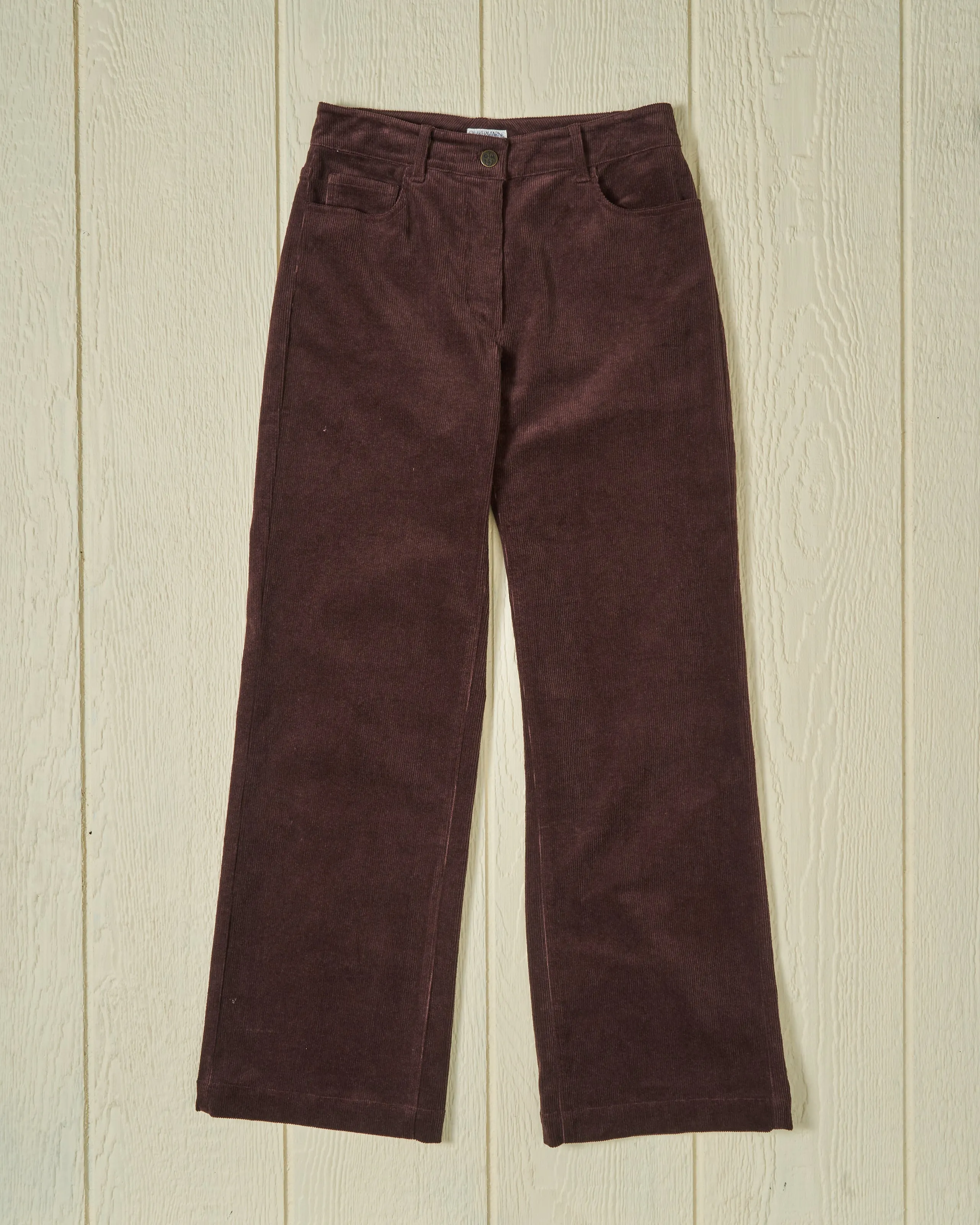 Women's Five Pocket Pant in Brown Corduroy