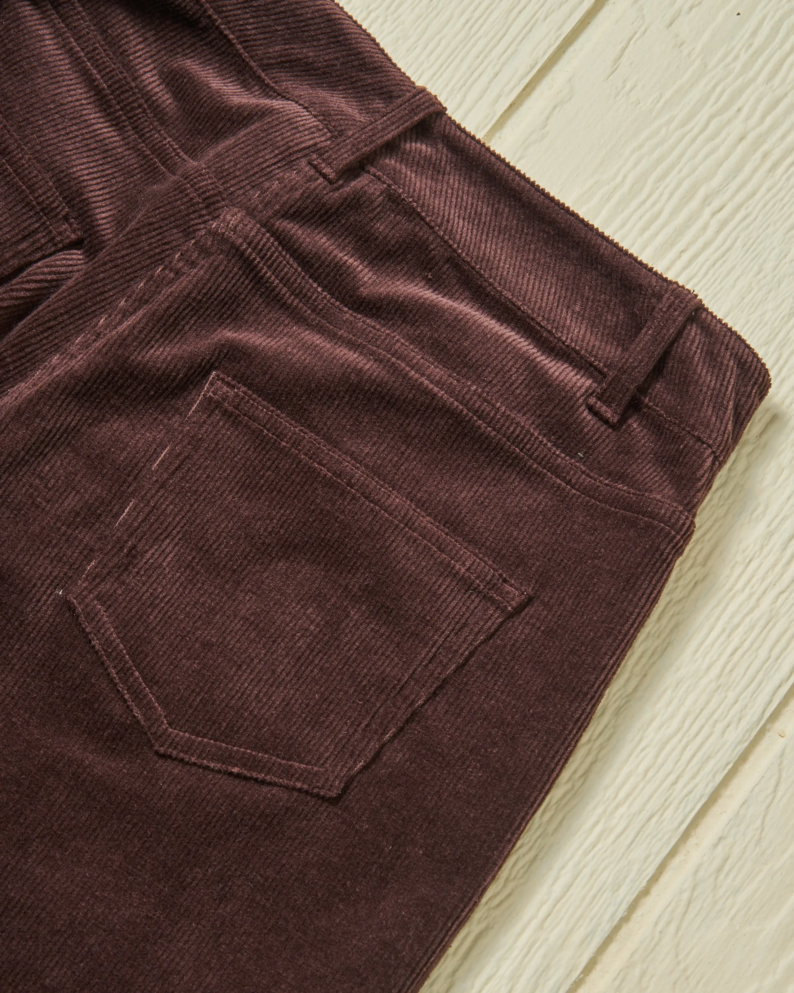 Women's Five Pocket Pant in Brown Corduroy